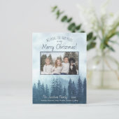 山素朴青パインズメリークリスマスフォト シーズンポストカード (スタンド正面)