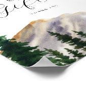 山素朴鹿カードとギフトの看板 ポスター (角)