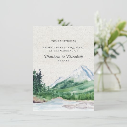 山素朴 | Groomsman Proposal Request 招待状 (スタンド正面)