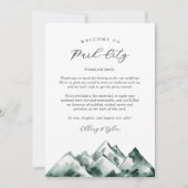 山結婚のウェルカムレター&旅程カード (正面)