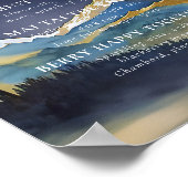 山結婚のシグネチャーカクテルドリンクメニュー ポスター (角)