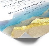 山結婚のシグネチャーカクテルドリンクメニュー ポスター (角)