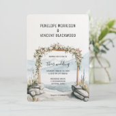 山結婚の水の色のアーチ 招待状 (スタンド正面)