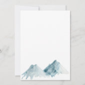 山結婚の風景の青い自然 招待状 (裏面)