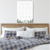 山結婚の12台の結婚座席表 キャンバスプリント (インサイチュ (寝室))