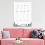 山結婚の12台の結婚座席表 キャンバスプリント (インサイチュ (リビング))