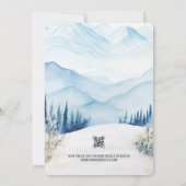 山結婚の2水色のアーチ 招待状 (裏面)