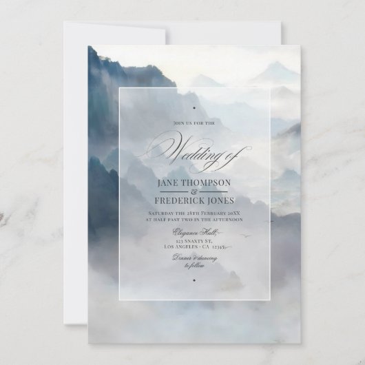 山結婚の 招待状 (正面)