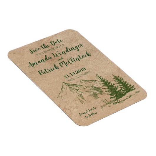 山結婚式素朴日の磁石を保存 マグネット (右側)