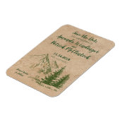 山結婚式素朴日の磁石を保存 マグネット (左側)