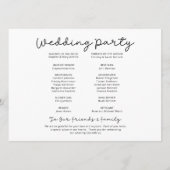 山結婚記念日タイムラインプログラム プログラム (裏面)