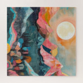 山絵を描の自然の写真 ジグソーパズル (横)