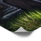 山絵画のコテージの風景 ポスター (角)