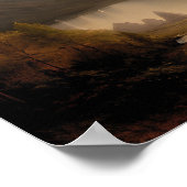 山絵画の湖 – ランドスケープアート ポスター (角)