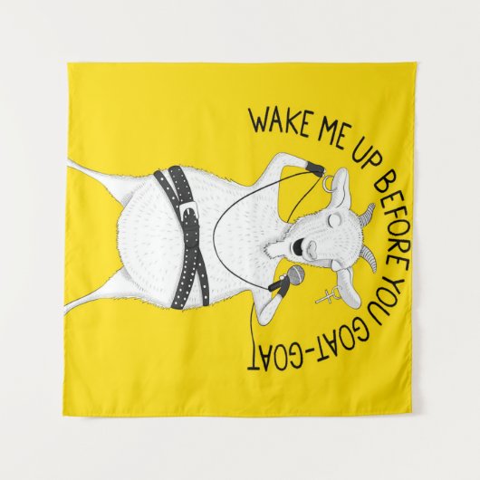 山羊がジョージを歌う|ヤギ愛好家への贈り物 タペストリー (正面(横))