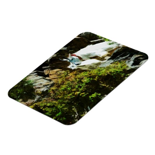 山羊とベビー抽象芸術印象派 マグネット (左側)