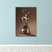 山羊と親睦を持つ キャンバスプリント (インサイチュ (ウッドフロア))