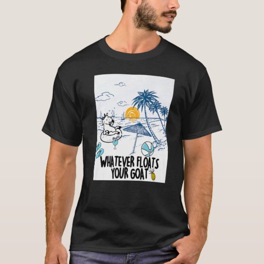 山羊の川を浮かべるものは何でも Tシャツ (正面)