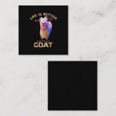 山羊の贈り物で人生は良くなる スクエア名刺 (正面/裏面)