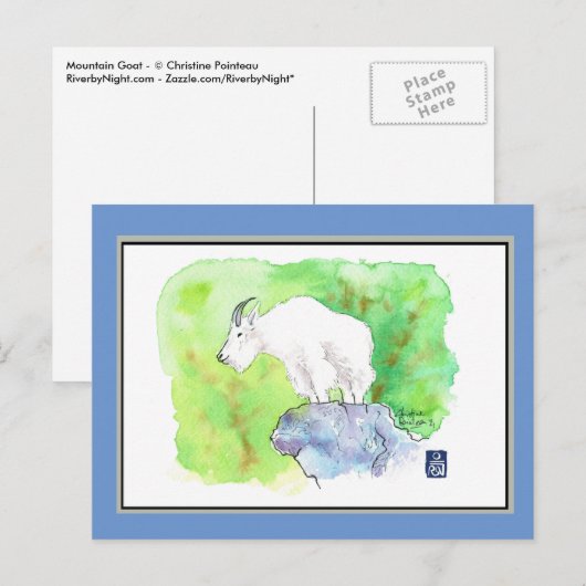 山羊はがき ポストカード (正面/裏面)