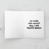 山羊は「誰気に」気に「私」とハッピーバースデー カード (内部)