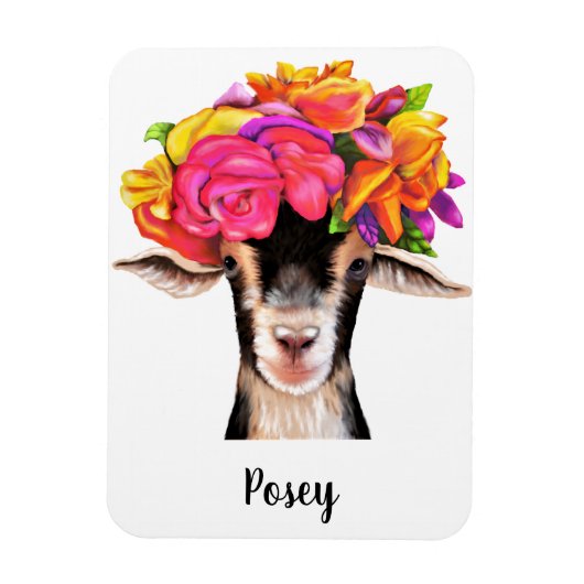 山羊を用意した冷蔵庫用磁石 マグネット (縦)