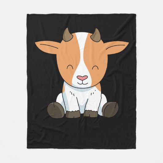 山羊を贈る子どもたちかわいい山羊を贈る女性たち男たち フリースブランケット (正面)