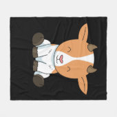 山羊を贈る子どもたちかわいい山羊を贈る女性たち男たち フリースブランケット (正面(横))