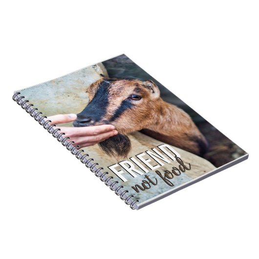 山羊を食べないストップビーガンの動物虐待 ノートブック (右側)