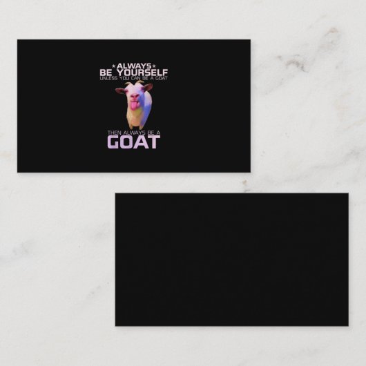 山羊カラフルの贈り物 エンクロージャーカード (正面/裏面)