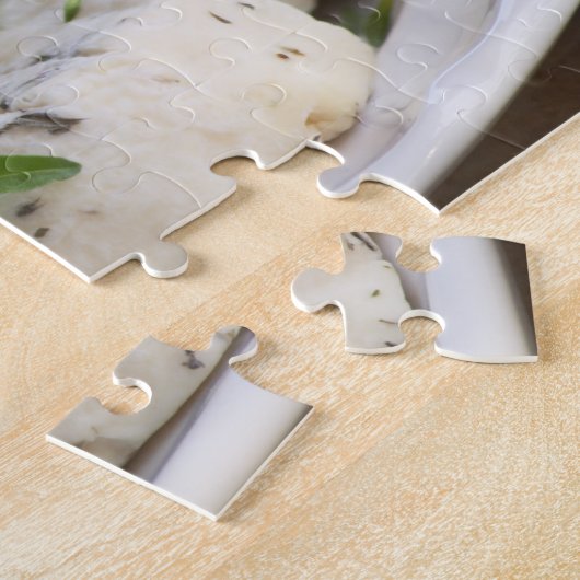 山羊フランスのチーズ-山形-ハーブを付ける ジグソーパズル (側面)