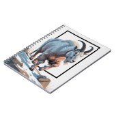 山羊威厳のある3Dフレームイラストレーション ノートブック (左側)