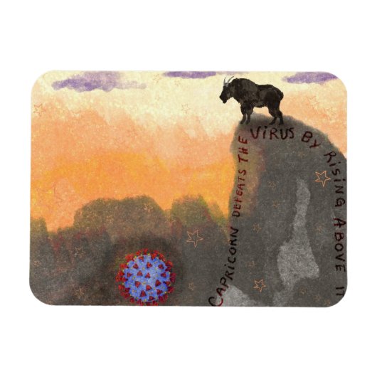 山羊座がウイルスと戦う マグネット (横)