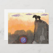 山羊座がウイルスのはがきを破る ポストカード (正面/裏面)