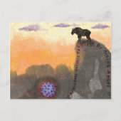 山羊座がウイルスのはがきを破る ポストカード (正面)