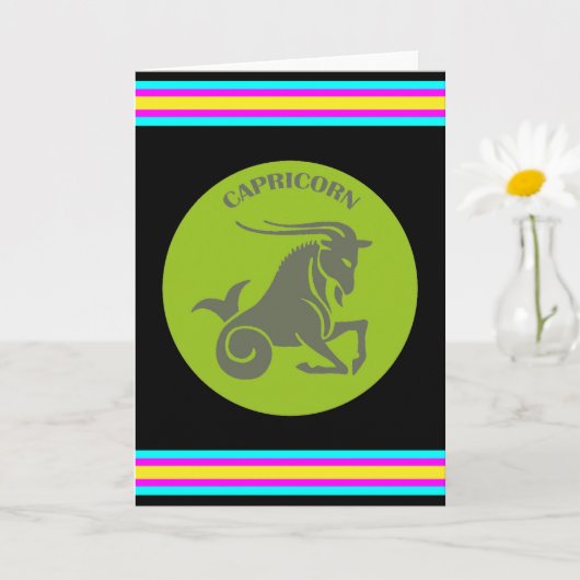 山羊座のグリーティングカード カード (小さな植物)