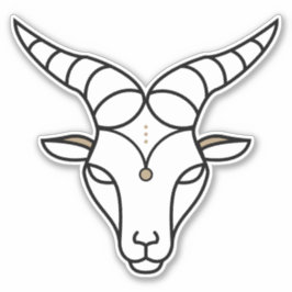山羊座のサイン黒占星術の記号 シール