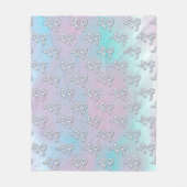 山羊座のシンボルのマザーオブパールヌアクアデコール フリースブランケット (正面)