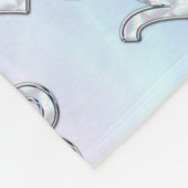 山羊座のシンボルのマザーオブパールヌアクアデコール フリースブランケット (角)