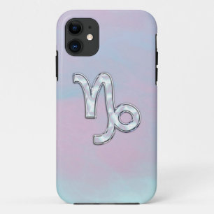 山羊座のシンボルのマザーオブパールヌアクアデコール iPhone 11 ケース