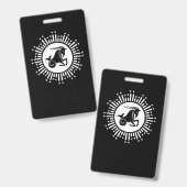 山羊座のゾディアックサイン ゴア コスモックスターバーストデザイン バッジ (正面&裏面)