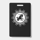 山羊座のゾディアックサイン ゴア コスモックスターバーストデザイン バッジ (裏面)