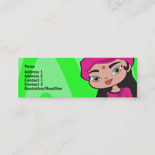 山羊座のプロフィールカード スキニー名刺 (正面)