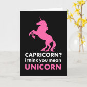 山羊座のユニコーンの挨拶状 カード (黄色い花)