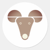 山羊座の占星術のサイン ラウンドシール (正面)