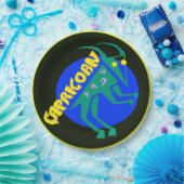 山羊座の占星術の印の(占星術の)十二宮図の紙皿 ペーパープレート (パーティー)