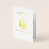 山羊座の占星術|のパーソナライズな(占星術の)十二宮図の印 箔カード (正面)