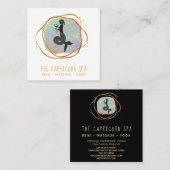 *~*山羊座の女神マーメイドオパール金ゴールドブラック  スクエア名刺 (正面/裏面)