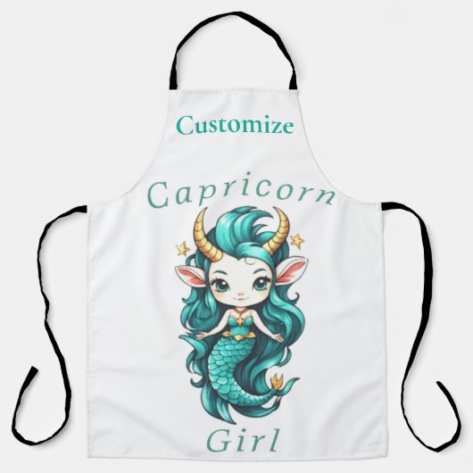 山羊座の少女マーメイド サンダーコーブ エプロン (正面)