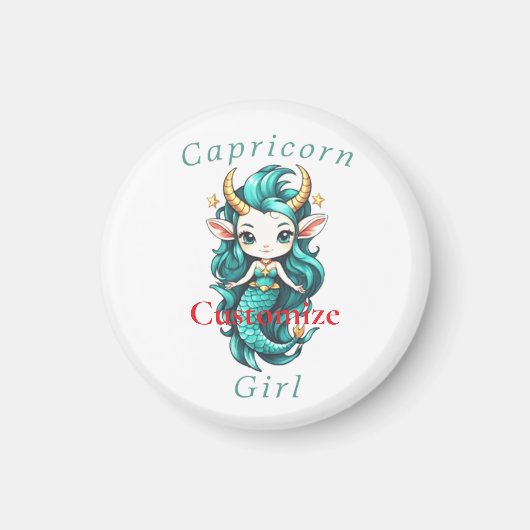 山羊座の少女マーメイド サンダーコーブ マグネット (正面)
